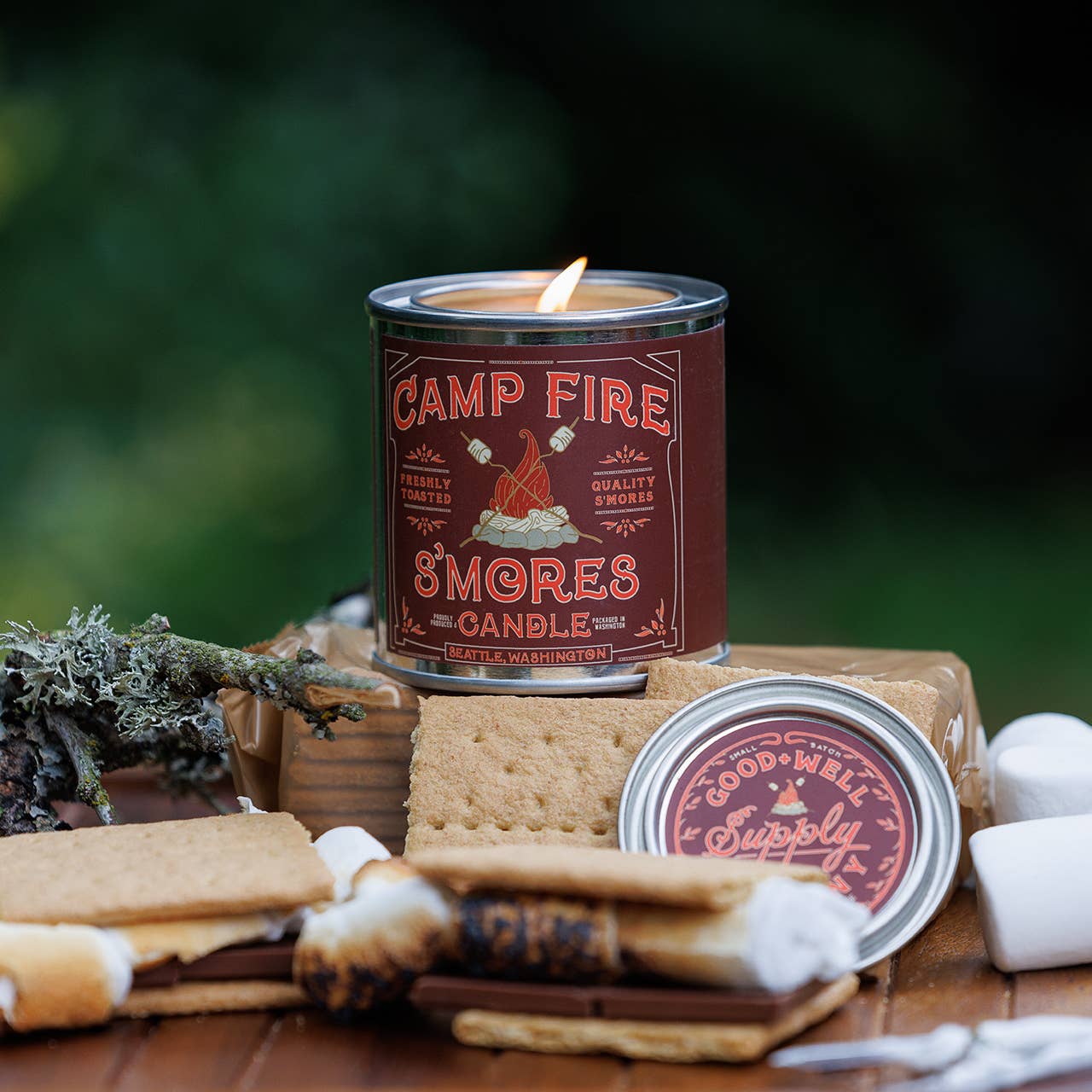 Good & Well Supply Co. - Wholesale Jar/Filled Candle - Campfire S'mores Candle 1