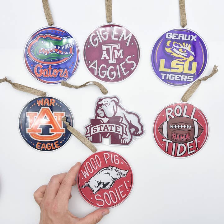 Home Malone - Wholesale Ornament - Mississippi State Bulldog Acrylic Mascot Ornament