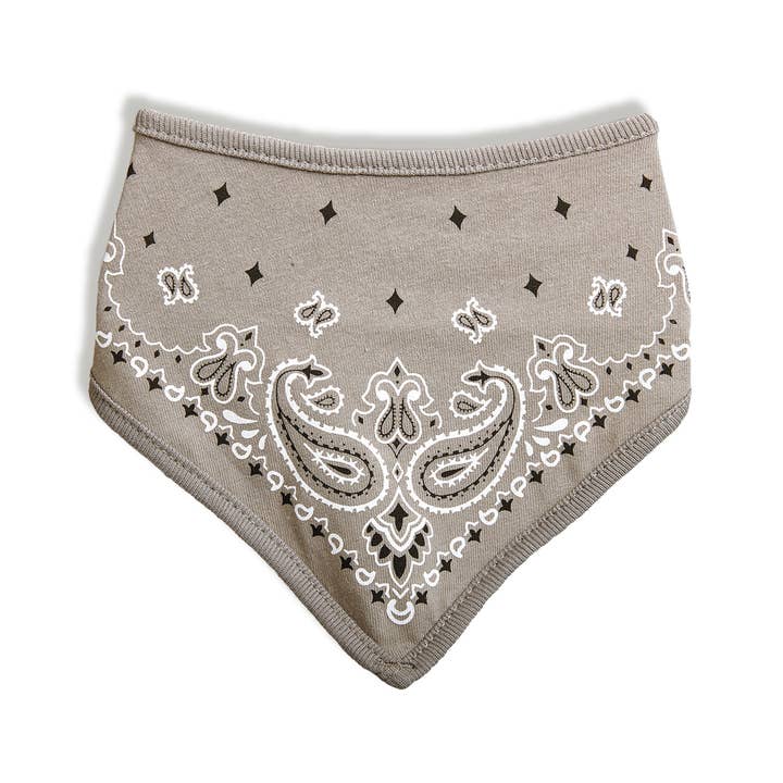 Hipsterkid - Vendita all'ingrosso Bavaglini a bandana - Bavaglini a Bandana – Eleganti, Facili da Pulire | Grigio Cemento