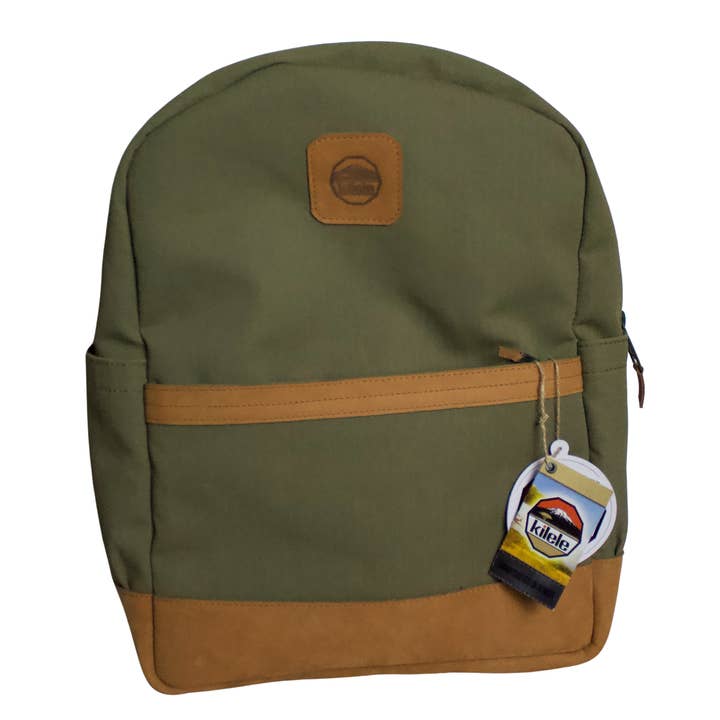 Kilele Gear | Rugged Leather Goods - Wholesale Backpack - Unisex - Cape Buffalo Backpack - Rip-stop canvas laptop bag
