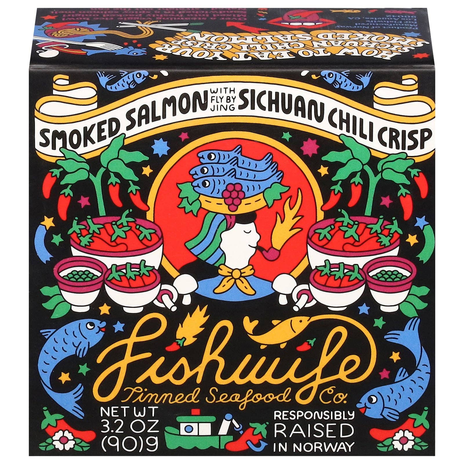 Everyday Supply Co - Wholesale Tinned Fish - Fishwife - Salmn Smkd Schn Chli Crsp - Cs Of 6-3.2 Oz0