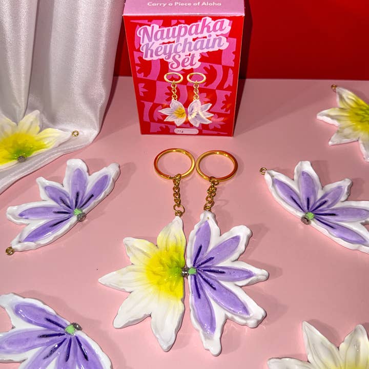 Naupaka Keychain Set for wholesale by Highness Hawai'i