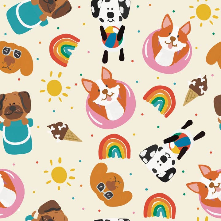 C'est un bandana pour fête à la piscine. pour la vente par Jersey Border Collars