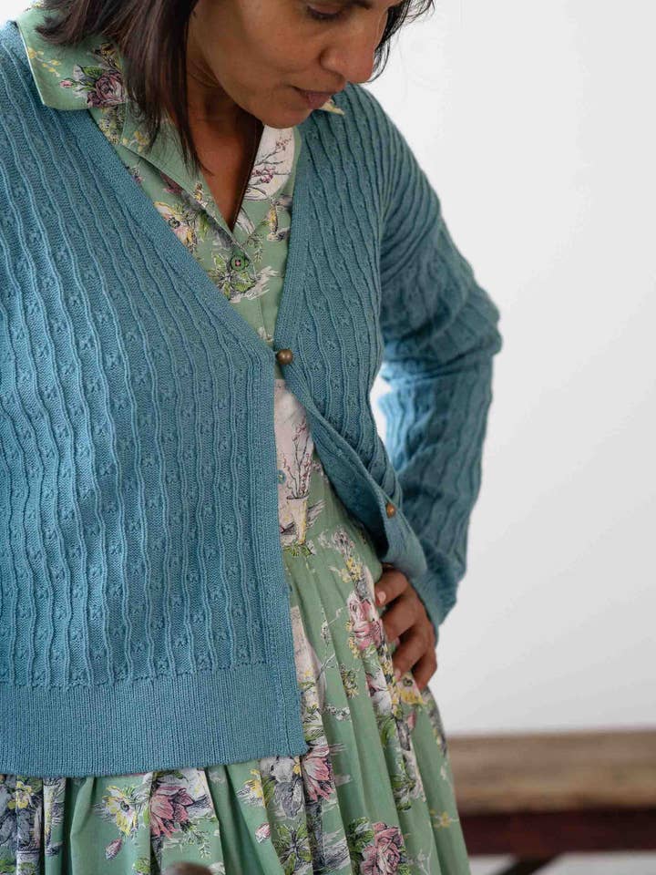 Lazybones - Wholesale Cardigan - Women's - Sunday Cardigan Marine *organic cotton
