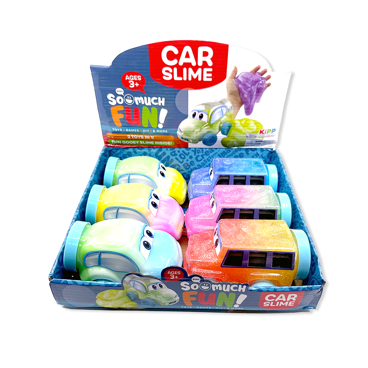 Novelty Brands - Wholesale Putty/Slime - Kids - So Much Fun! Fidget Car Slime Assortment - 6/Display5