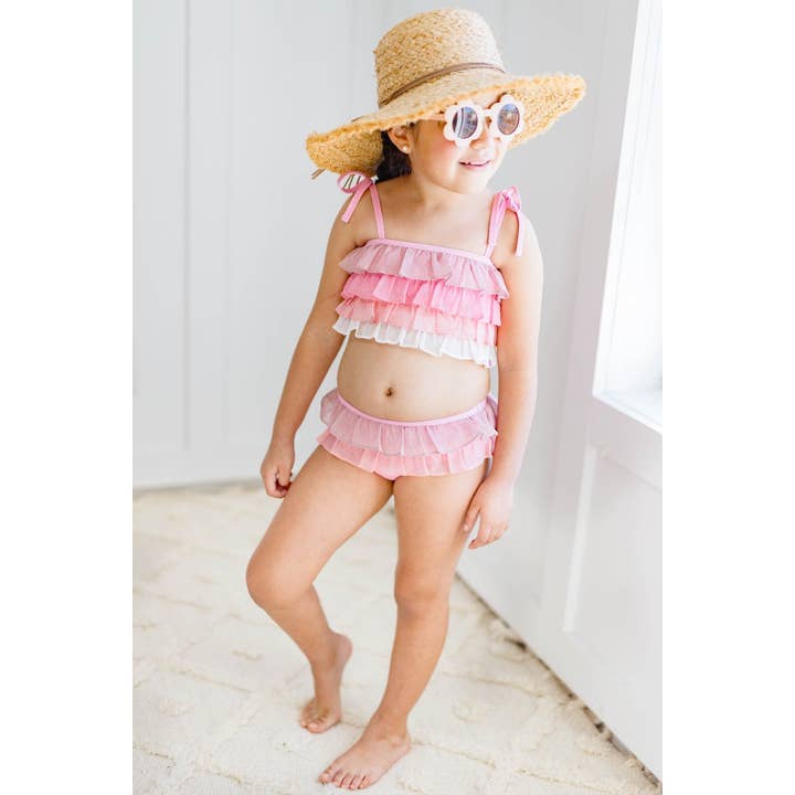 Cheeky Plum - Vendita all'ingrosso Costume intero - Bambini - Costume da bagno Rowan Shimmer - Sfumatura Tramonto Rosa