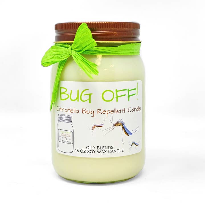 Jumbo Citronella Candles - 100 Hour Soy Wax Candle Bug Repel for wholesale by Oily Blends