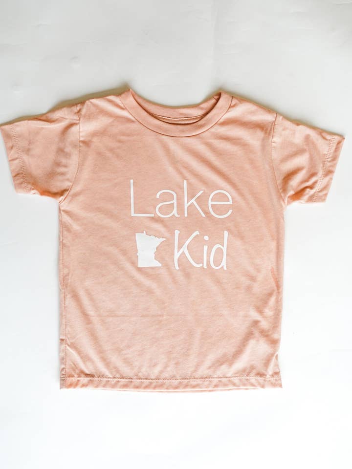 Jump in the Lake Tee- Peach for wholesale by Lulie Collection