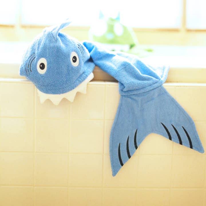 Yikes Twins - Wholesale Hooded Towel - Kids & Baby - Shark Hooded Towel for toddlers ages 2 to 8 years old11