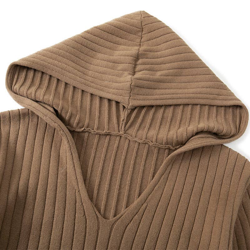 Marayn - Wholesale Dress - Women's - Korean Chic Oversized Hoodie Dress Knit Comfort11