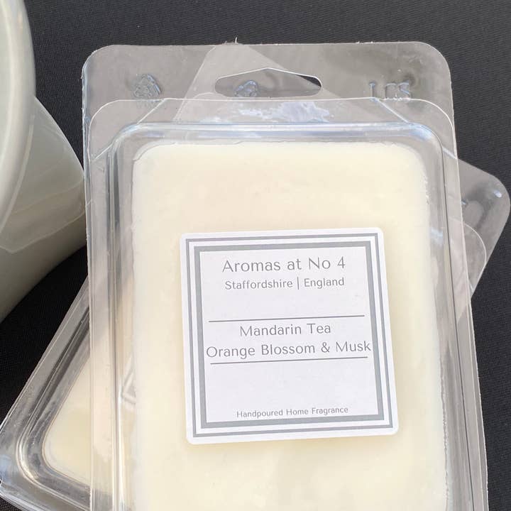 Mandarin Tea, Orange Blossom & Musk Wax Melt for wholesale by Aromas at No 4