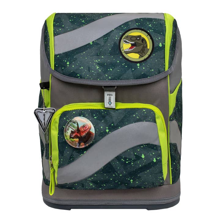 Belmil - Vendita all'ingrosso Toppe - Toppa in gomma con velcro T-rex verde
