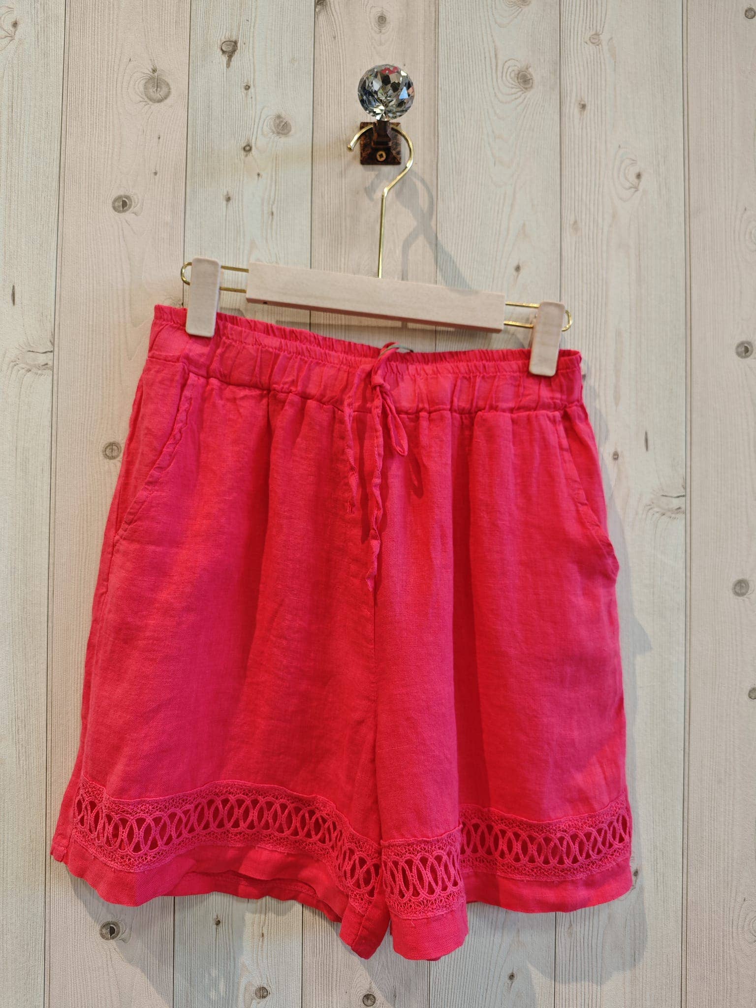 Linen & More - Vente Short – femme - RÉF 17761 SHORT EN DENTELLE LIN 100%1