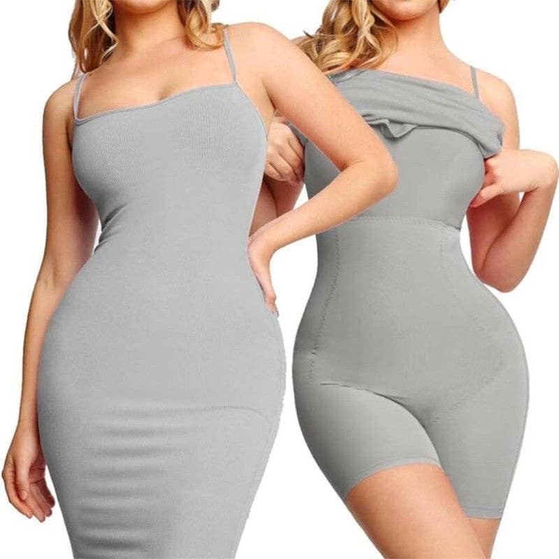 Sheer Trend - Vente Robe – femme - Robe gainante deux-en-un avec bretelles de contrôle du ventre3