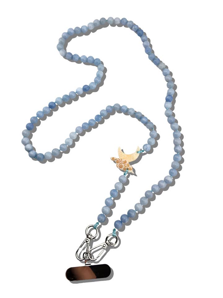 Hand-painted Celestial Moon Crossbody Phone Chain for wholesale by Solar Eclipse