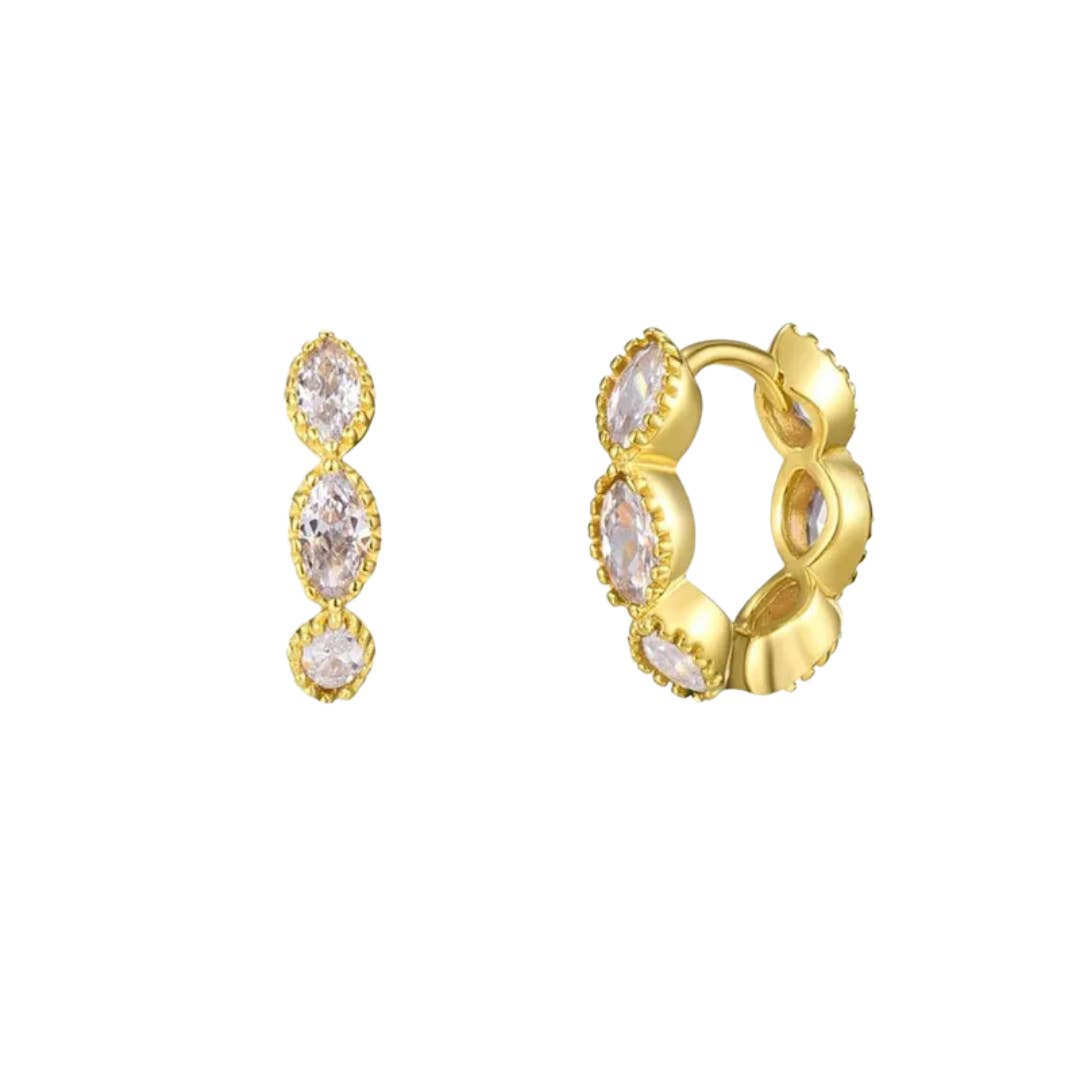 Rosies - Wholesale Hoop Earrings - Brisa hoops white