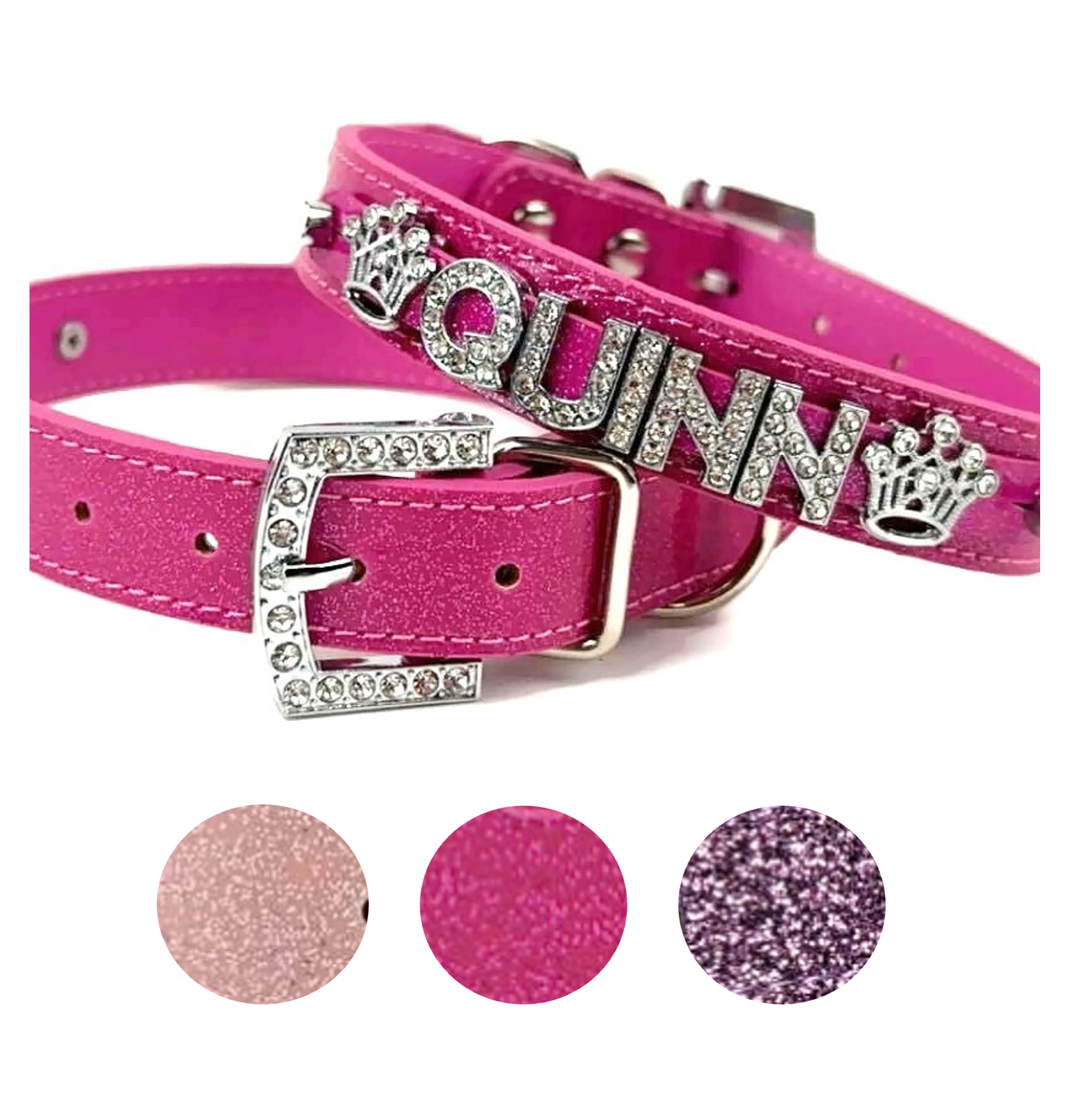 House of FurBaby - Wholesale Pet Collar - Dog -  Personalized Sparkle Collar - 3 color options20
