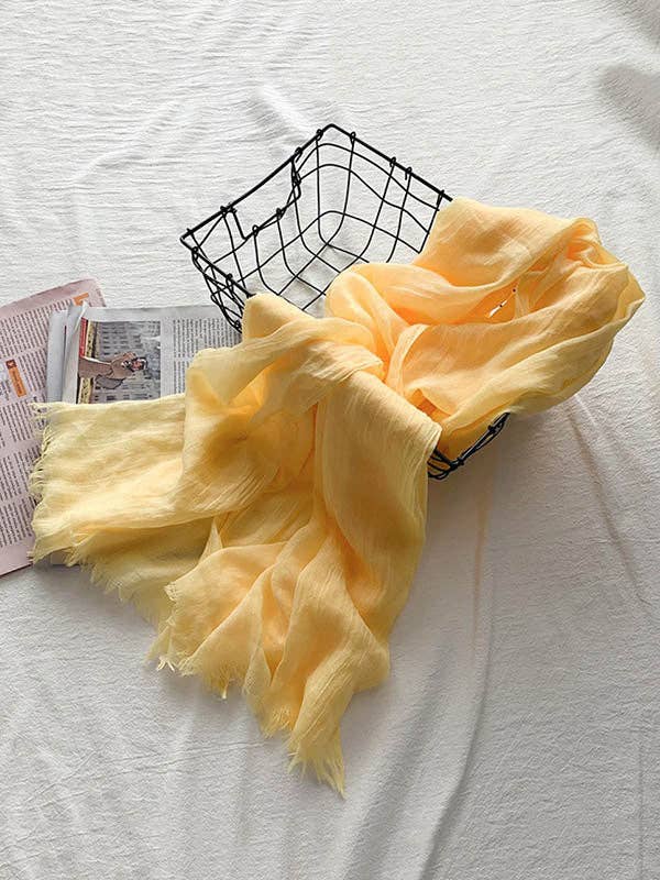 ShieldChic - Wholesale Scarf - Women's - Casual Simple Ramie Cotton 14 Colors Scarf17