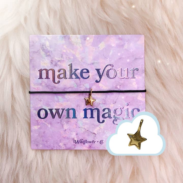 Wildflower + Co. - Wholesale Charm/dangle bracelet - Friendship Bracelet, Charm Gold Dip or Sterling Silver2