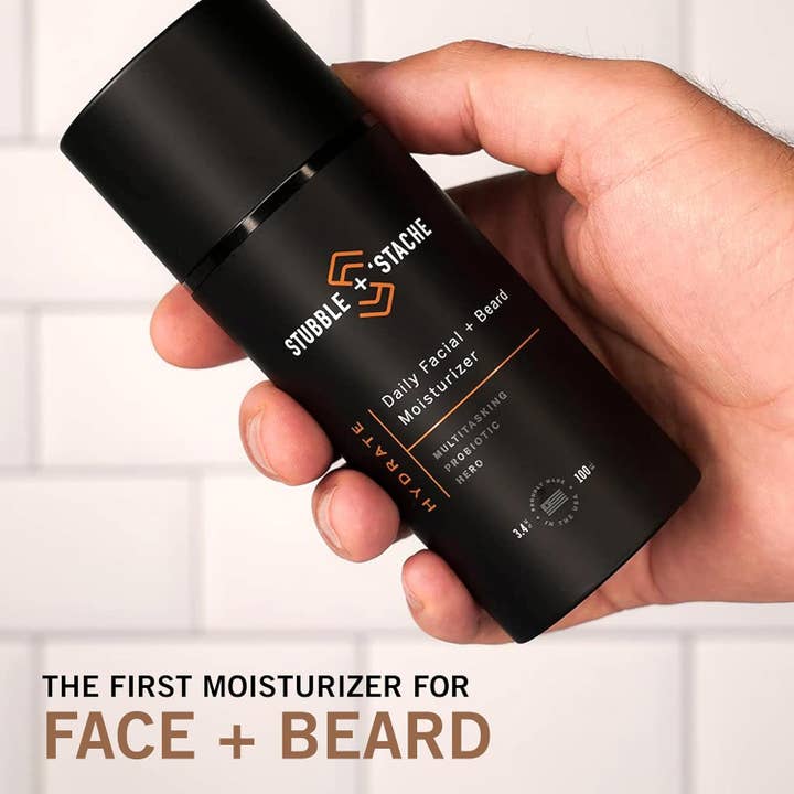 DermaSkan - Wholesale Facial Moisturizer - Men's - stubble & stache Beard & Face Moisturizer for Men- 3.4 flOz5