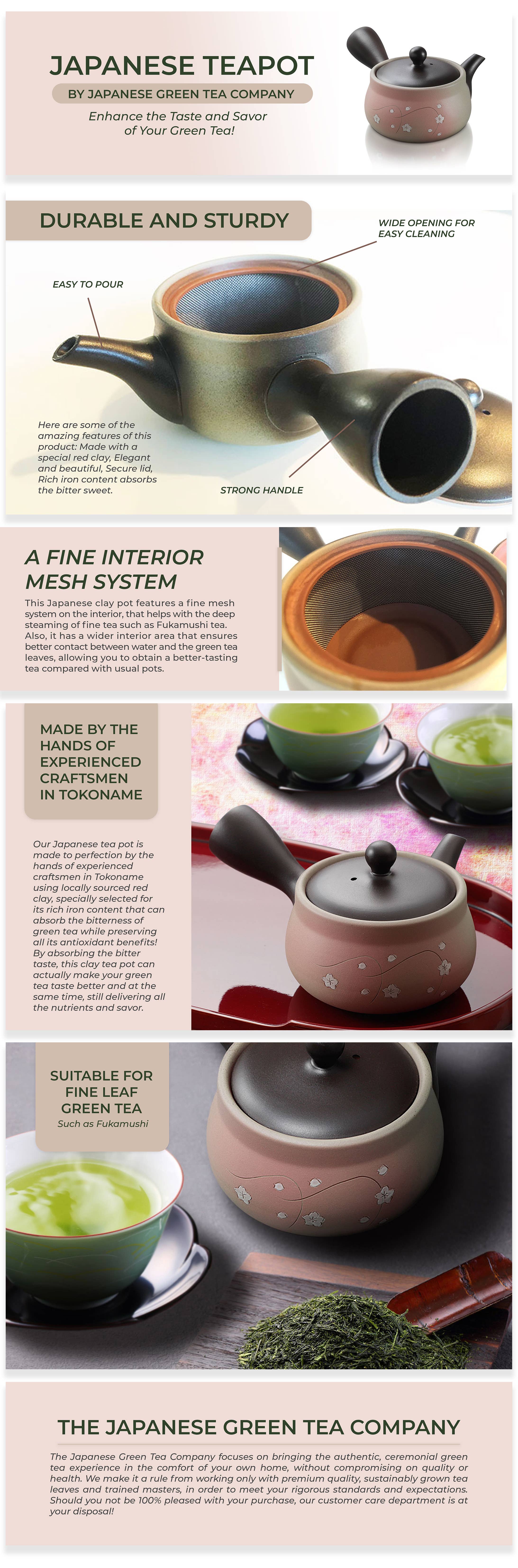 Japanese Green Tea Co. - Vendita all'ingrosso Teiere - Tokoname Yaki Kyusu teiera da 270 cc per tè Fukamushi23