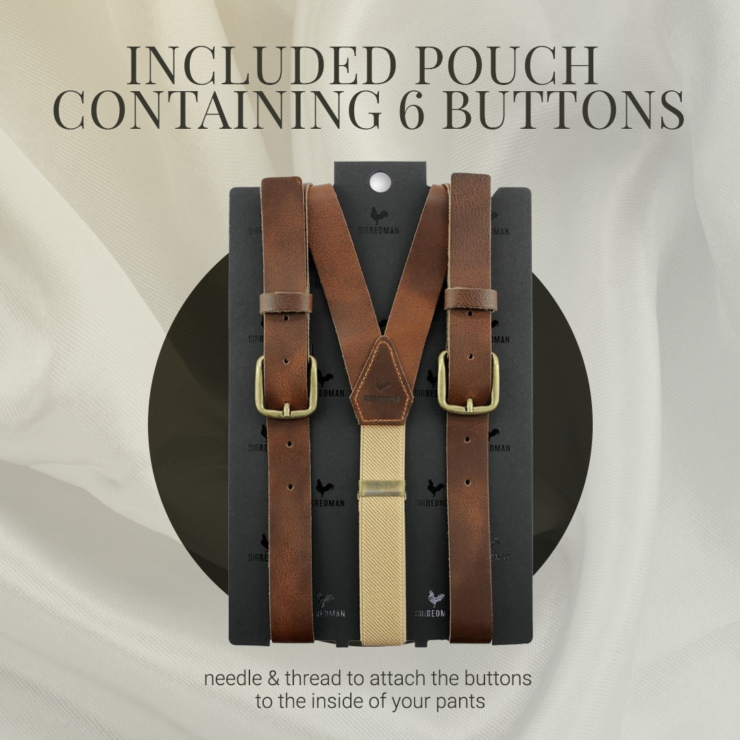 Sir Redman - Wholesale Suspenders - Men's - Sir Redman Braces Y-Model - Brown3