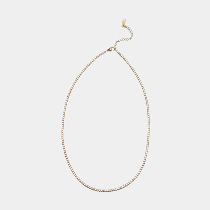 Collar con diamantes de imitación brillantes, chapado en oro para venta al por mayor de Omen Bazaar LLC