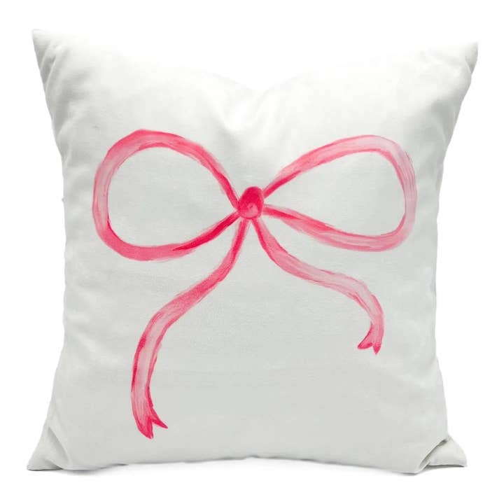 Coussin Nœud Rose Joli pour la vente par Rachel Brooks Design, LLC