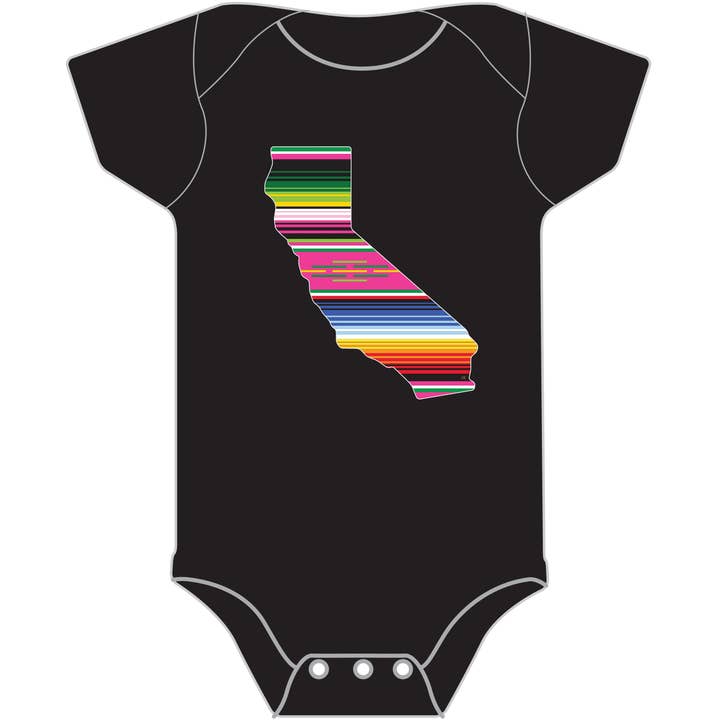 Cal Zarape Strampler Schwarz für den Großhandel von Dia de Los Todos