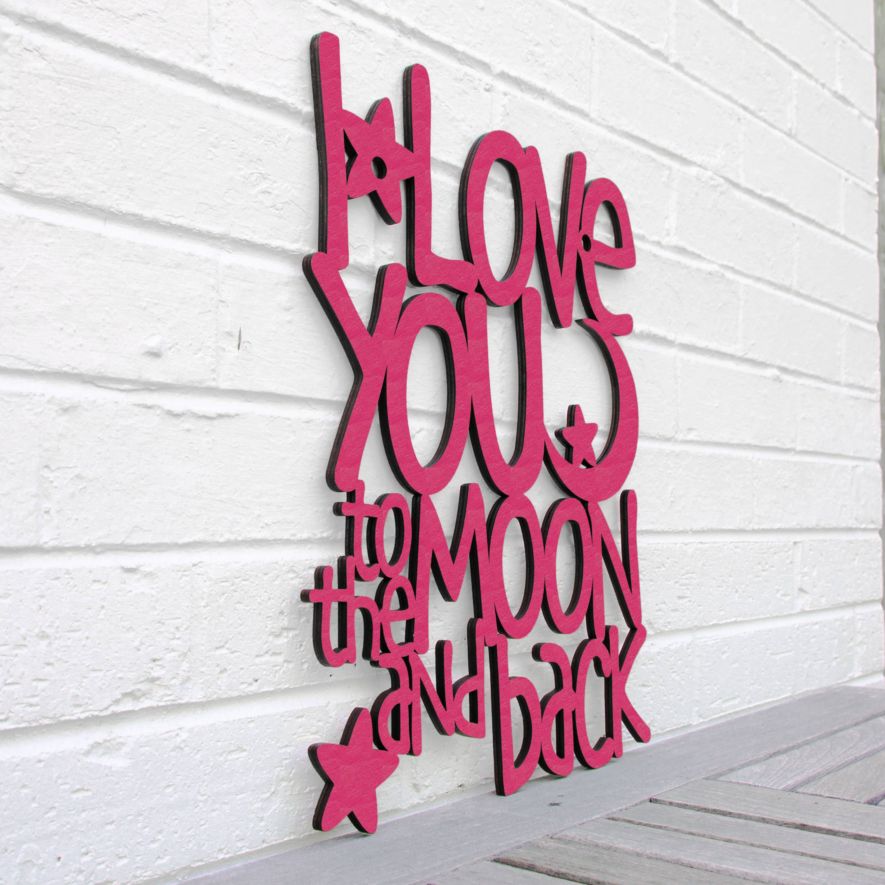 Spunky Fluff - Wholesale Wall Decor - Kids & Baby - I Love You to the Moon & Back, Wood Nursery Wall Decor14