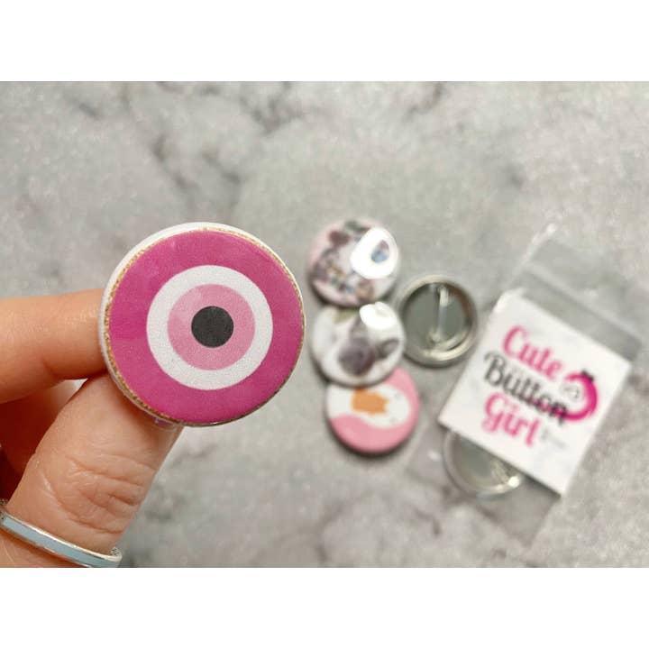 Cute as a Button Girl - Wholesale Lapel Pin/Button - 1.25in & 2.25in Evil Eye6