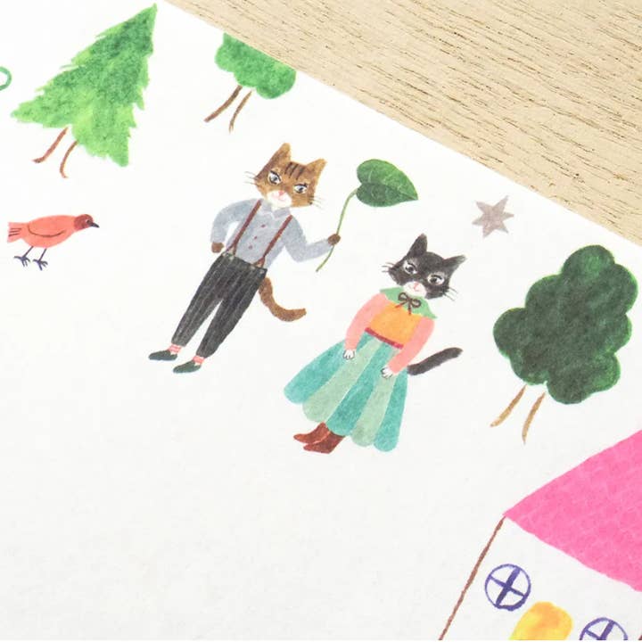 「FUNJI」In Japan - Wholesale Stationery/Notecard Set - Aiko Fukawa House Letter Set – Japanese Mino Washi3