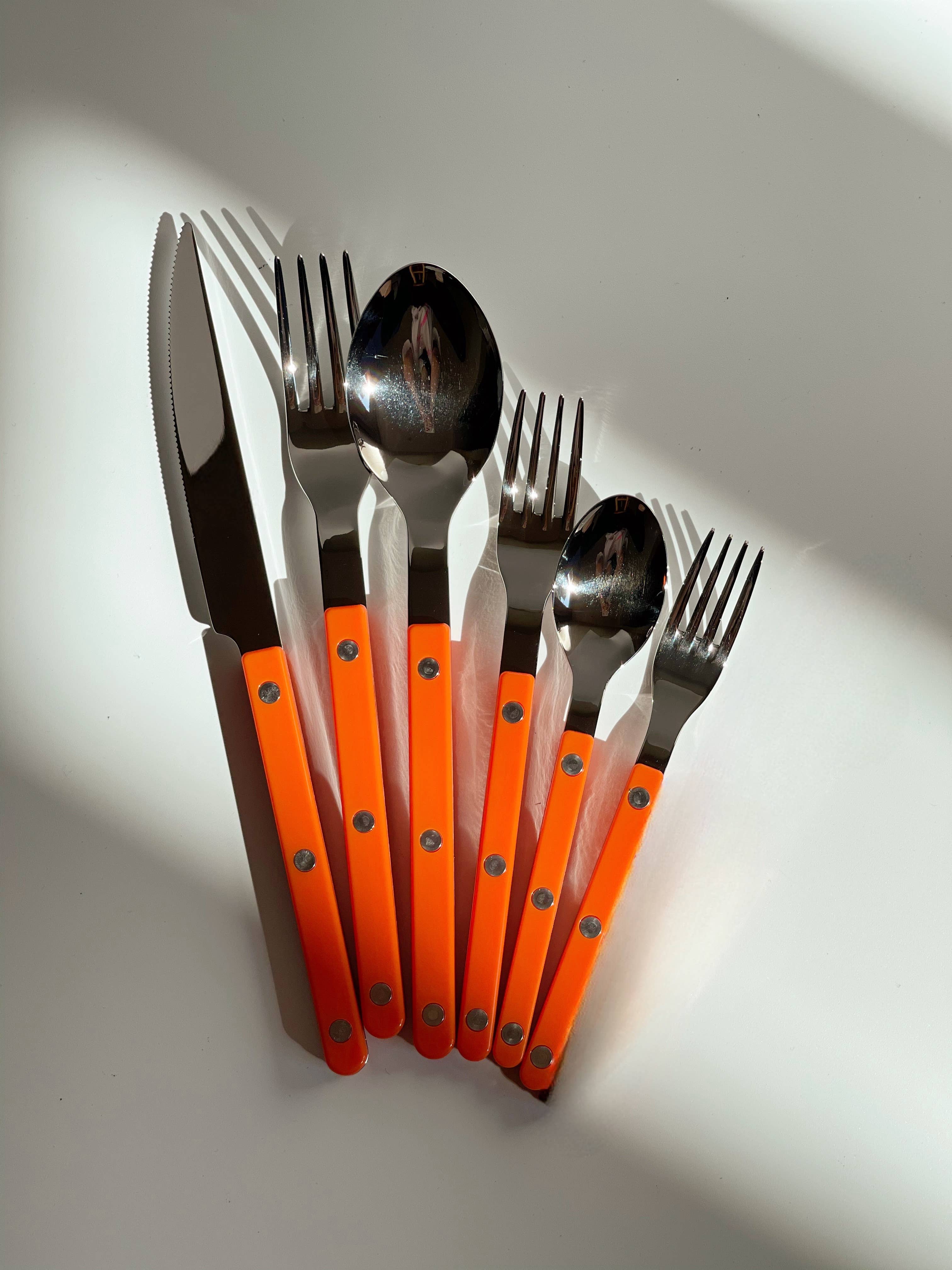 INSPECIAL HOME - Vente Set de couverts - Ensemble de 5 couverts rétro français élégants en argent.11