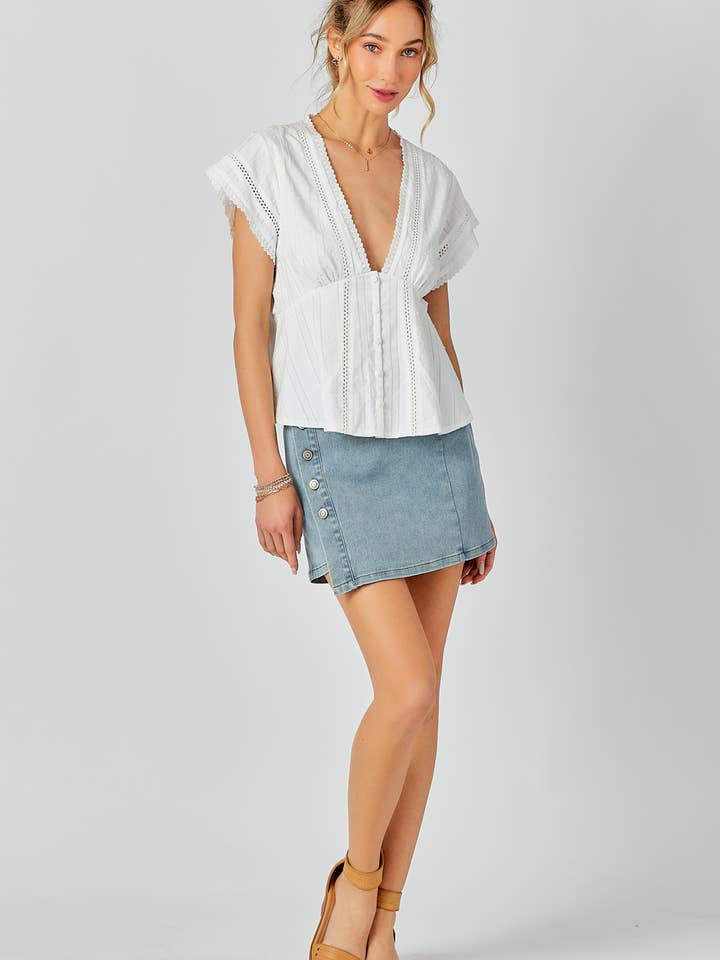 BABY PINK – Engroshandel Strikket top - Dame – Blondekombination Peplum Top12