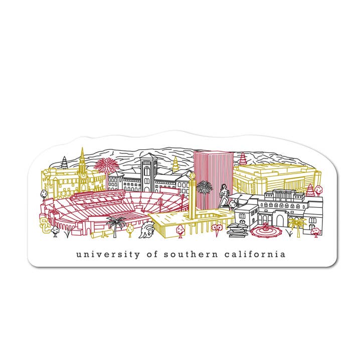 University of Southern California Sticker or Magnet for wholesale by Townsville Art