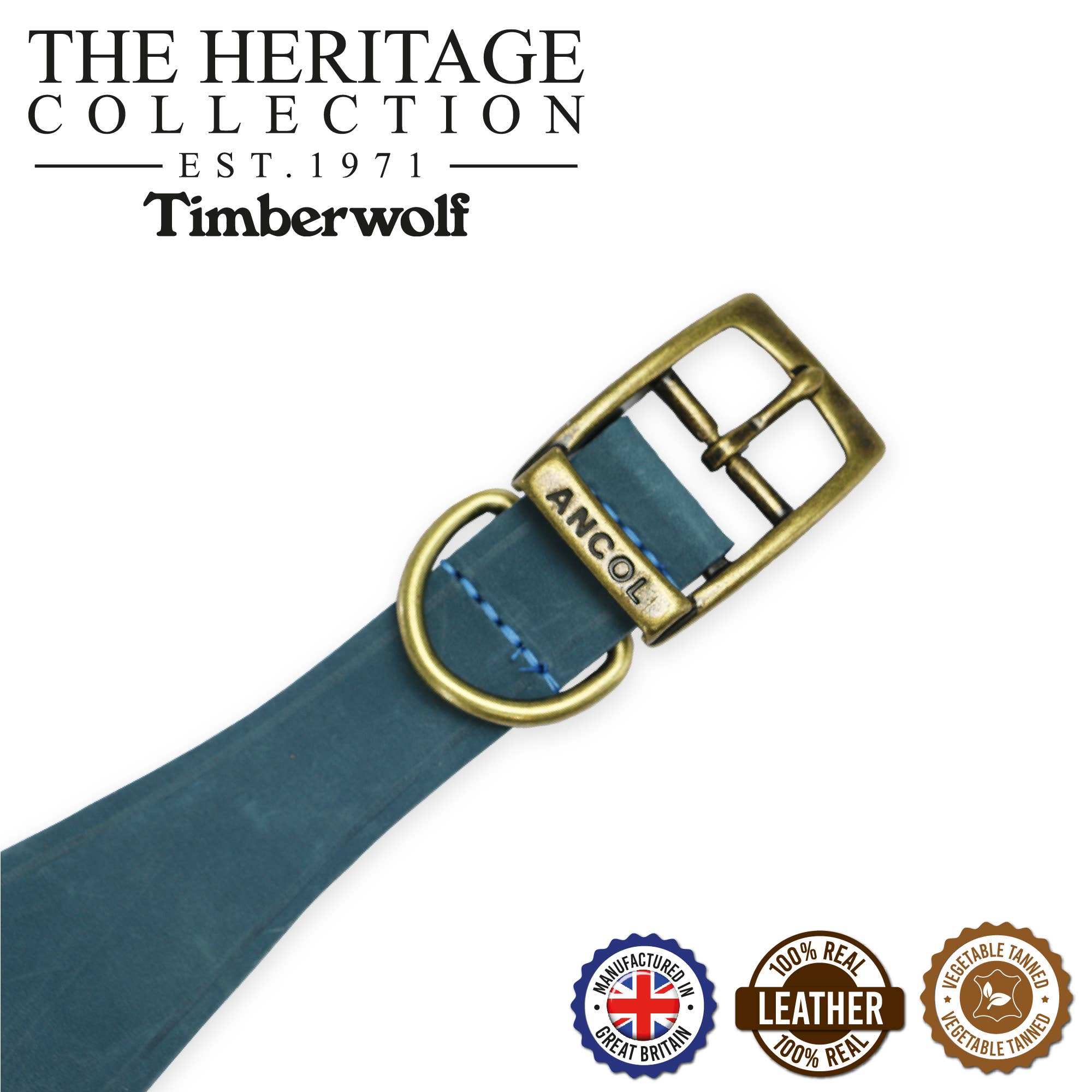 Ancol Pet Products Ltd – wholesale Pet collar – Dog – Timberwolf Leather Hound  Collar ( Size 30-34cm)2