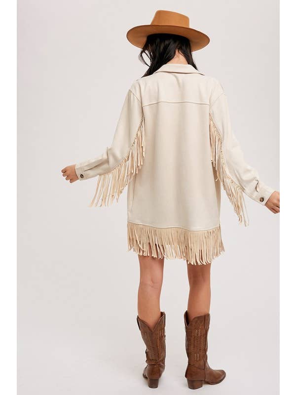 Vanilla Monkey - Wholesale Jacket - Women's - Vegan Suede Fringed Jacket6