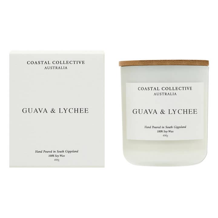 Coastal Collective Australia - Wholesale Jar/filled candle - GUAVA LYCHEE XL CANDLE0