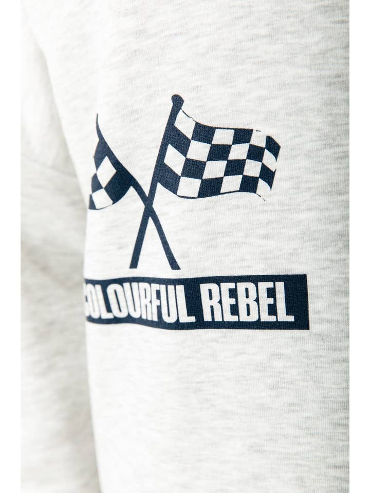 Racer Logo Sweat | Light grey for wholesale on Faire3