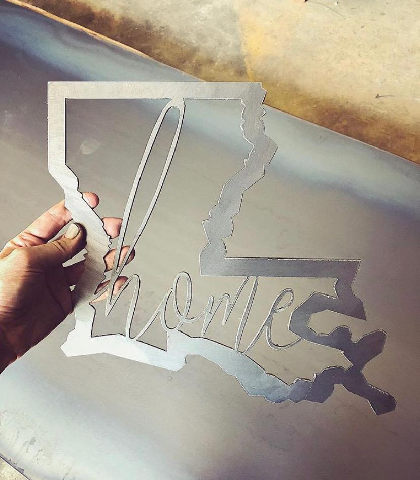 Keystone Steel Co. - Wholesale Sign - Louisiana Script Home Sign2