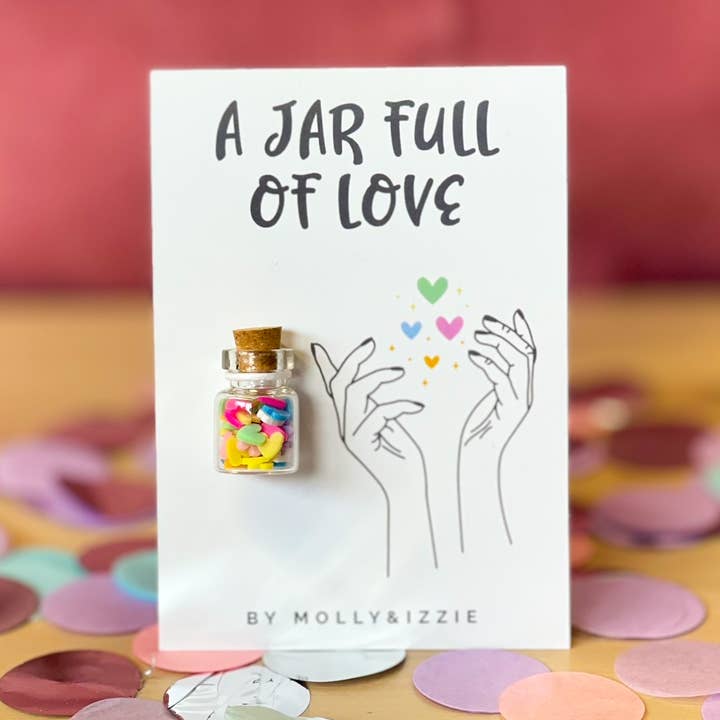 Barattolo pieno d'amore - Giallo, Blu, Rosa, Viola, Verde per la vendita all'ingrosso da parte di by Molly&Izzie