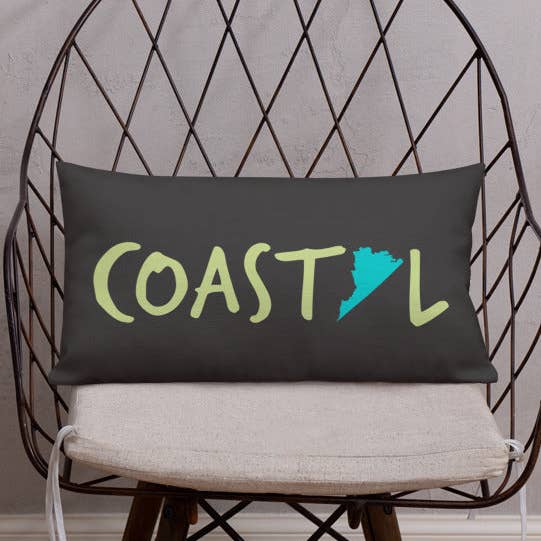 Coastal Virginia™ Beach Accent Pillow for wholesale by Coastal & Midwest State of Mind