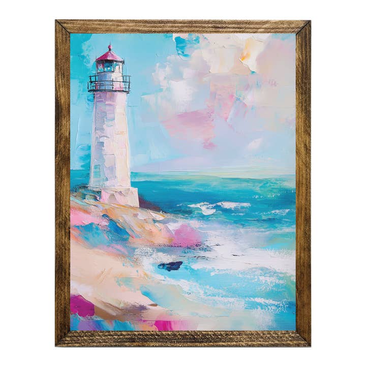 ARTISTIC SERIES TIMBERLAND-MODERN PASTEL BEACH LIGHTHOUSE 2 for wholesale by Jarmz Designs