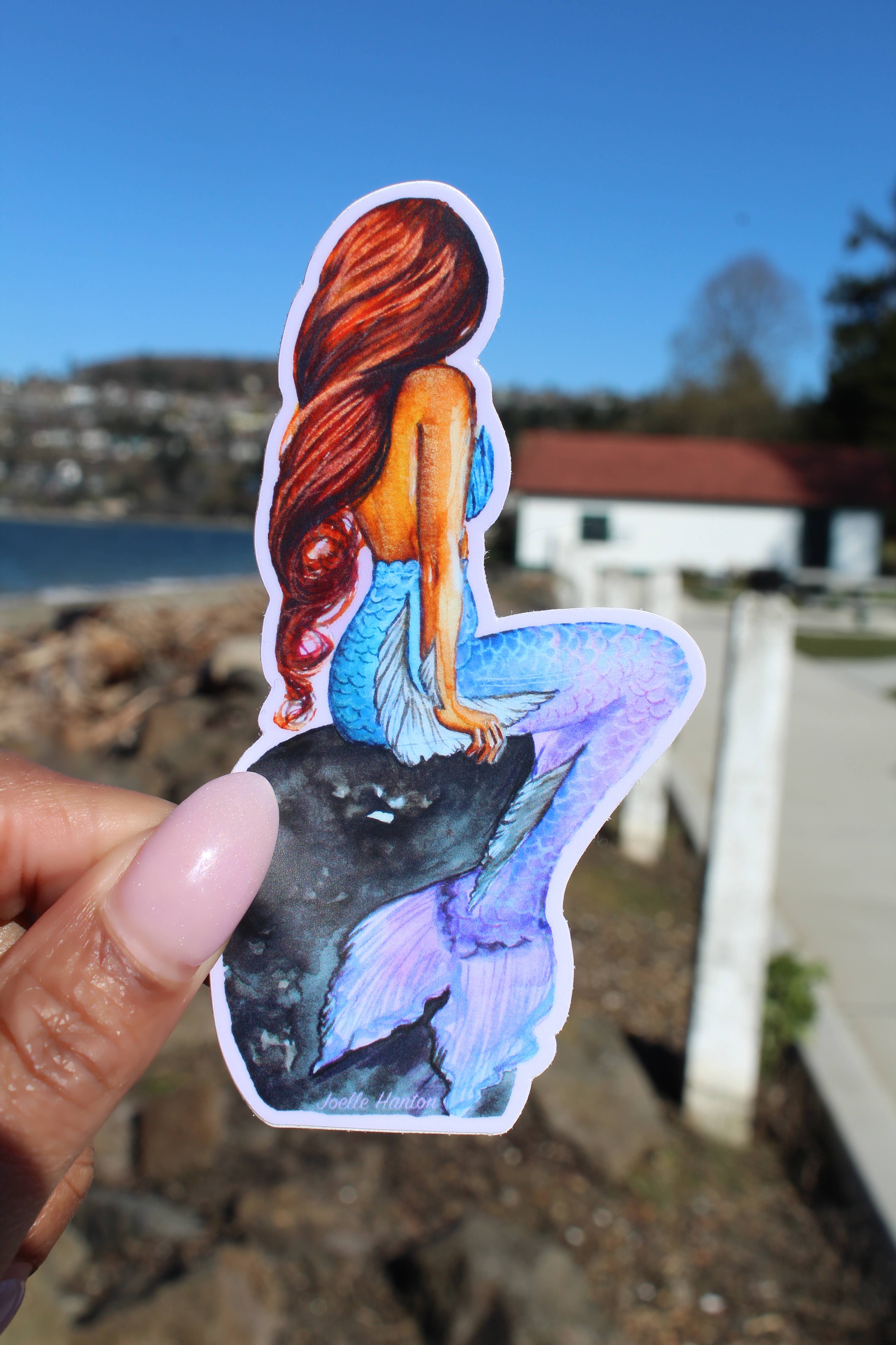 Joelle Hanton Art - Wholesale Sticker - Vinyl Sticker - Magical Mermaid Watercolor Design3