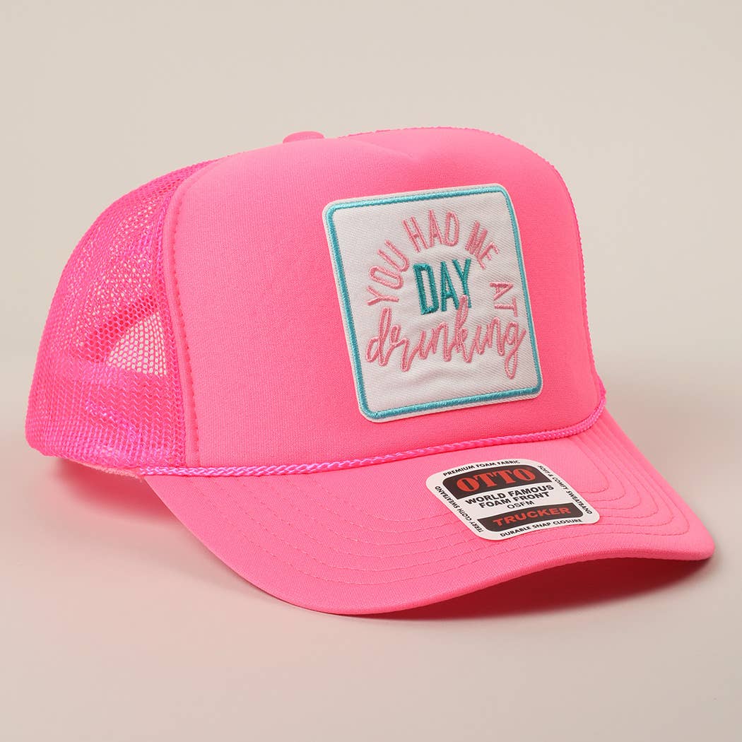 Fashion City - Vente Casquette de camionneur – unisexe - Casquette à filet avec écusson brodé "You Had Me At Day Drinking"14