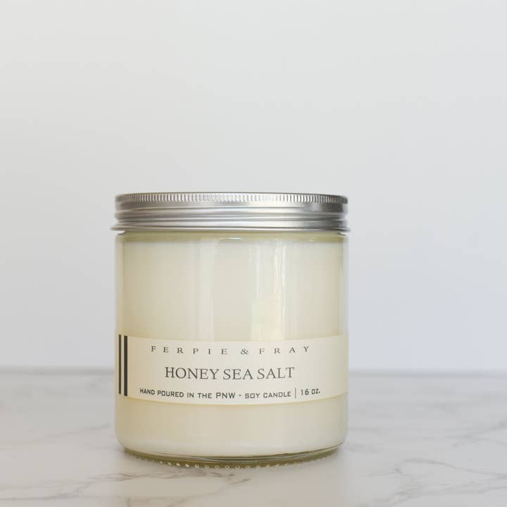 Ferpie + Fray - Wholesale Jar/Filled Candle - Honey Sea Salt