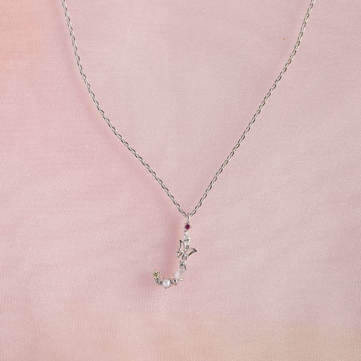 Girls Crew – wholesale Pendant/charm necklace – Flutterfly Stone Initial Necklace28