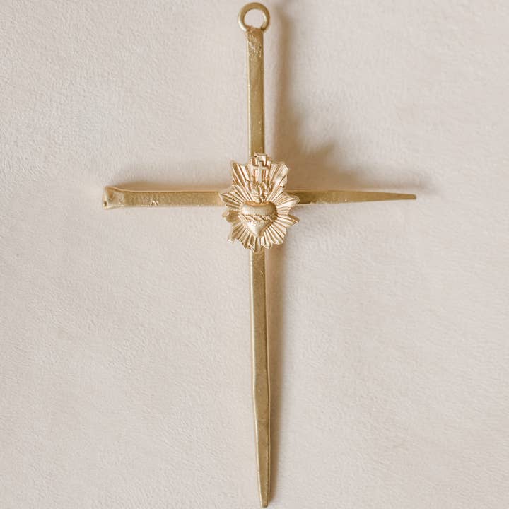 Sacred Heart Nail Cross for wholesale by BeeStill Design