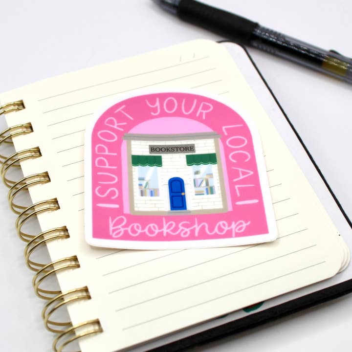 Crowded Cat Studio - Wholesale Sticker - Support Local Bookshops Sticker1