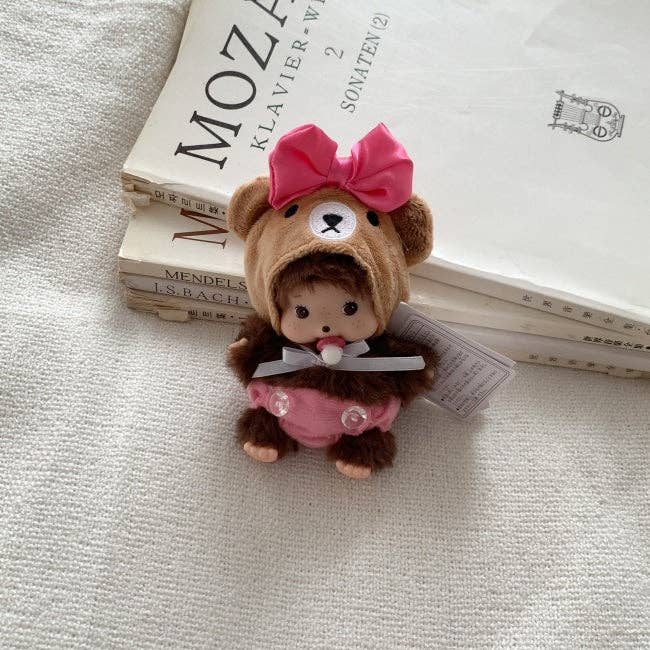 MOND HAUS - Wholesale Keychain - Women's - Bubble Baby Monkey Keychain | Cute Furry Bear Doll Bag Charm5
